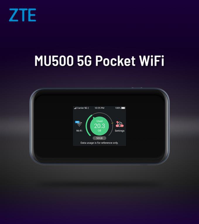 オリジナル ZTE MU500 ZTE 5G Wi-Fi Pro 5G mm & sub 6GHz 4G CAT20 WiFi 6 + LAN ポート 0