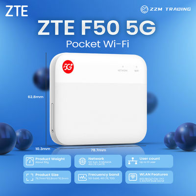 購入 オリジナル 新型ロック解除 ZTE F50 5Gルーター ポケットWiFi 1.6Gbps SA/NSA 5Gモバイルホットスポット ポケットミニWiFiルーター online manufacture