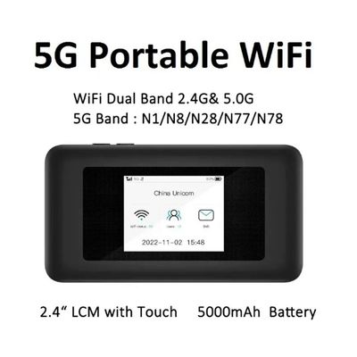 購入 5000mAh 5G Dual-Band Pocket Router WiFi 6 Hotspot with SIM Slots 72H Streaming for Travel & Remote Work online manufacture